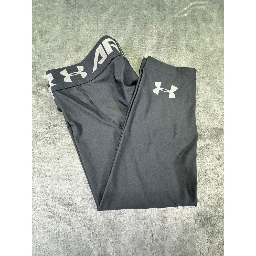 Under Armour HeatGear Compression Leggings Black Women XL Active Tights NEW